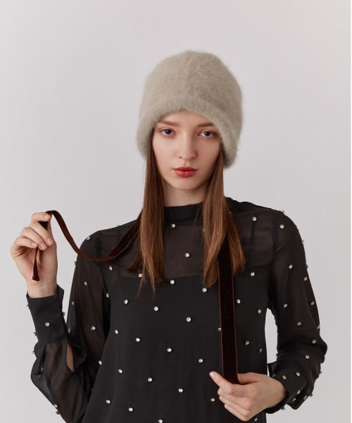 Chapeau d' O（シャポードオー） 帽子 ハット Lame Angora Hood