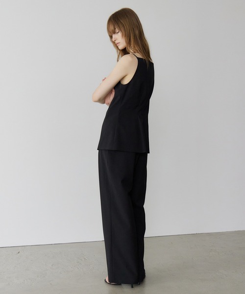 LE CIEL BLEU ジャンプスーツ　2024SS ブラック　38 セール】タキシードジャンプスーツ / Tuxedo Jump suit