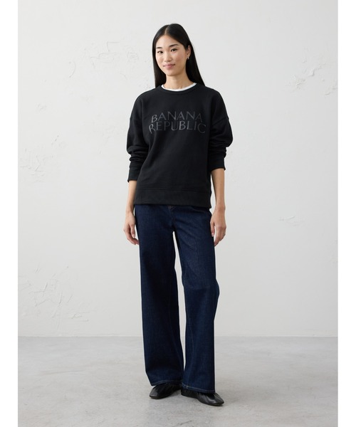 トレーナー スウェット BANANA REPUBLIC FACTORY STORE　　日本限定 ロゴスウェットシャツ トレーナー レディースの画像