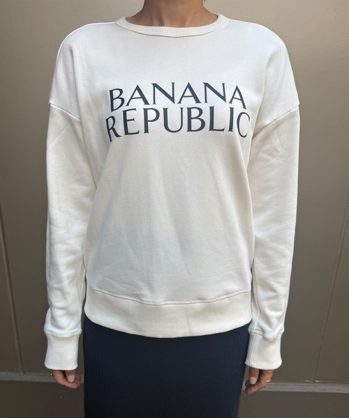 トレーナー スウェット BANANA REPUBLIC FACTORY STORE　　日本限定 ロゴスウェットシャツ トレーナー レディースの画像