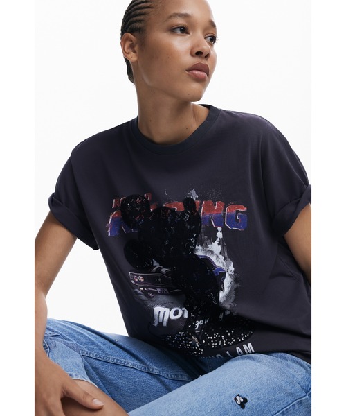デシグアル-Desigual-ビジュースパンコールデザインカットソー DESIGUAL - デシグアル-Desigual-ビジュースパンコールデザイン