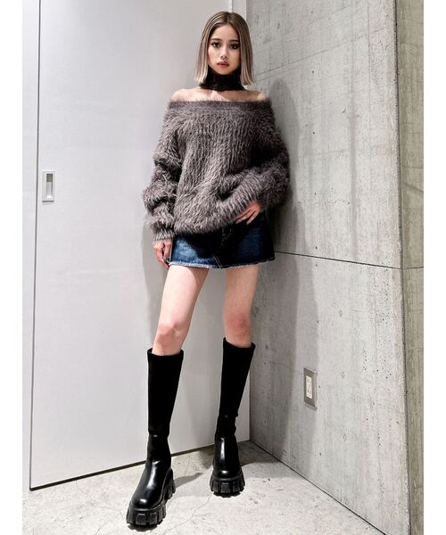 GYDA（ジェイダ） ニット セーター 2WAYシャギーチョーカーニット