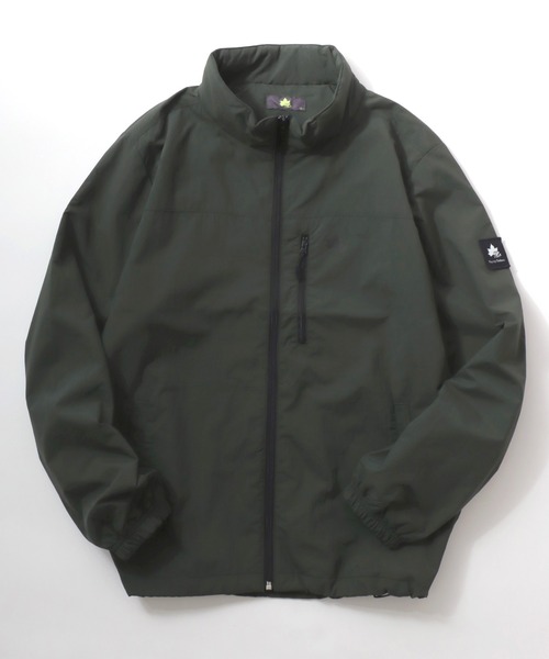 S ナイロンジャケット 切り替え コットン 三角ロゴ 極美品 希少 黒 S