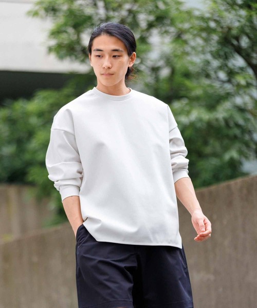 「ADAM ET ROPE'」 長袖Tシャツ M グレー メンズ