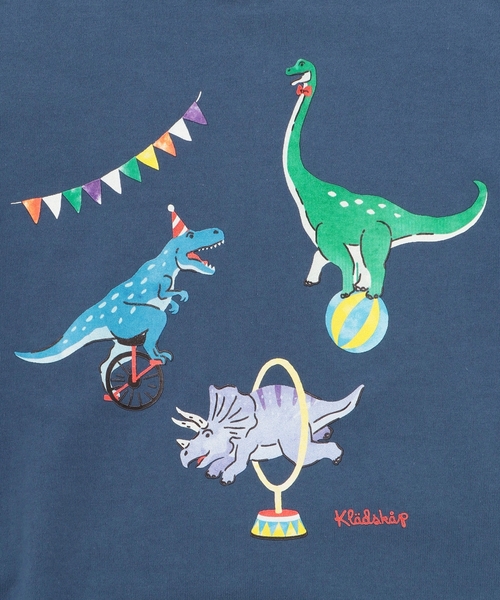 kladskap（クレードスコープ） tシャツ サーカスザウルス/恐竜長袖T