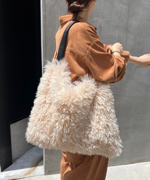 DouDou ショルダーバッグ バッグ ビッグエコファーバッグ