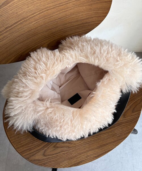 DouDou ショルダーバッグ バッグ ビッグエコファーバッグ