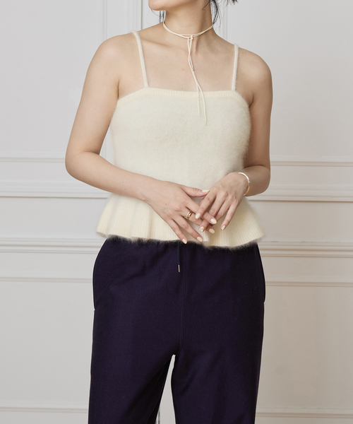 IENA LA BOUCLE ファーニットキャミソール IENA LA BOUCLE（イエナラブークル） キャミソール ファーニット