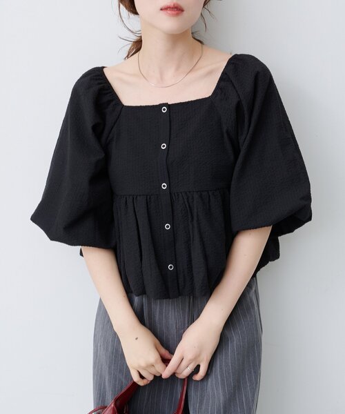 Kastane ブラウス シャツ 「2WAY/4色展開/無地＆チェック/WEB