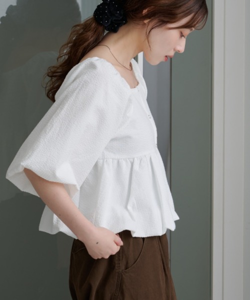 Kastane（カスタネ） ブラウス シャツ 「2WAY/4色展開/無地＆チェック