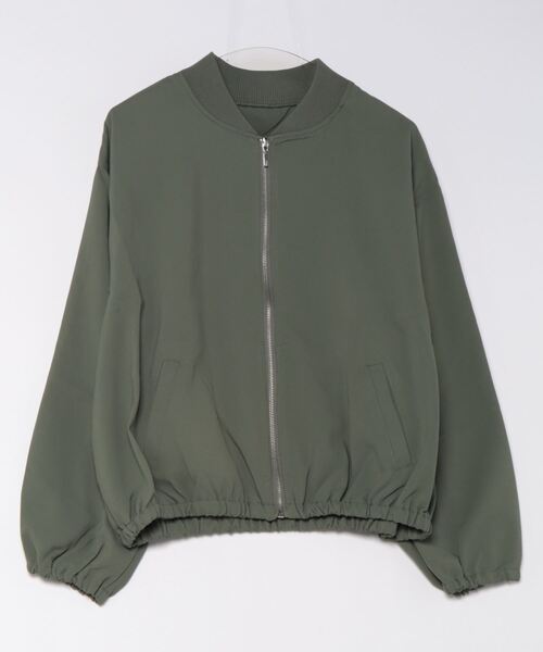 「INTERPLANET」 ジップアップブルゾン FREE カーキ レディース_画像3
