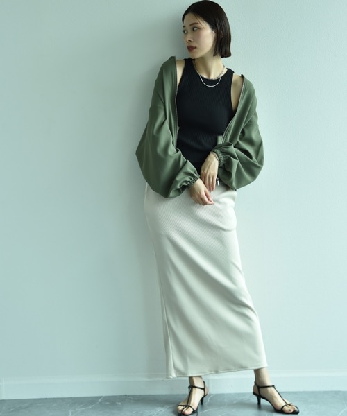 「INTERPLANET」 ジップアップブルゾン FREE カーキ レディース_画像9