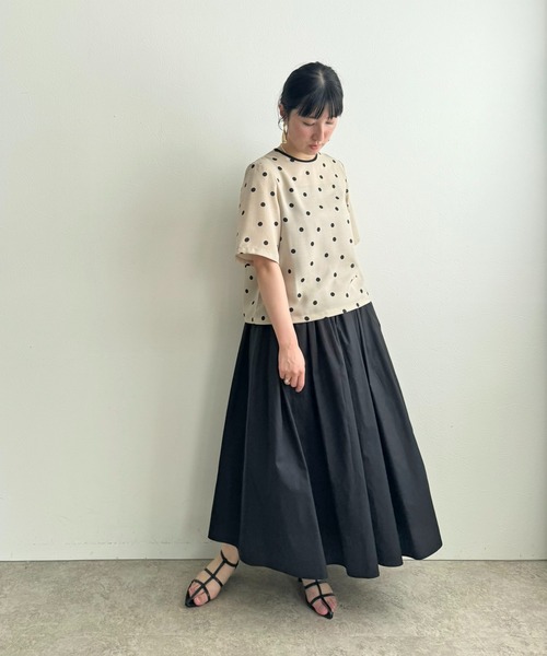 LHELBIE（レルビエ） ロング スカート コットンブロードボリューム