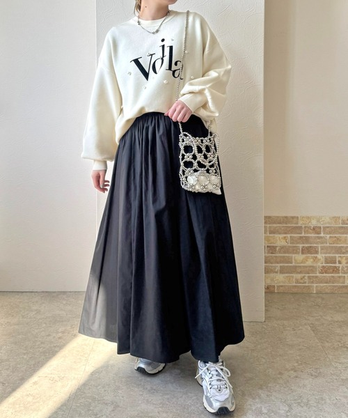 LHELBIE（レルビエ） ロング スカート コットンブロードボリューム