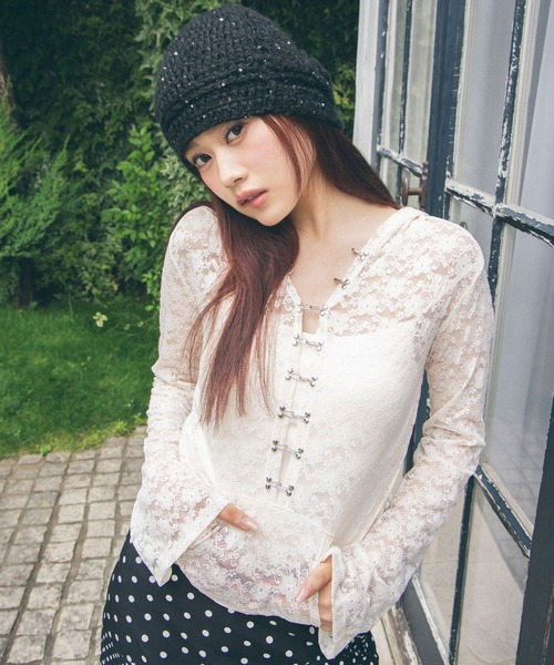 Heart Tattoo パーカー lace chain hoodie / レースチェーンフーディ