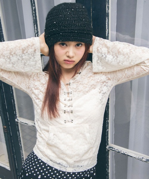 Heart Tattoo パーカー lace chain hoodie / レースチェーンフーディ