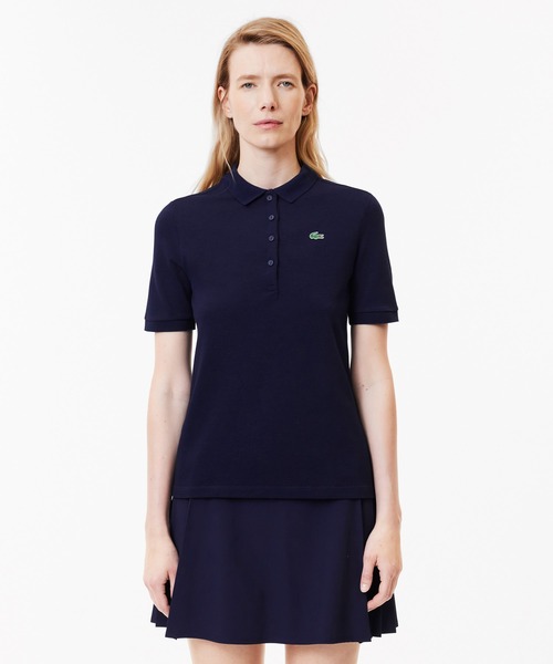 LACOSTE ネイビー 半袖ポロシャツ サイズ36 LACOSTE（ラコステ） 半袖ポロシャツ 36 ネイビー レディース