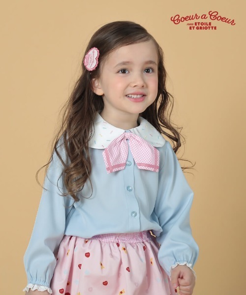 coeur a ブラウス シャツ 「Etoile et Griotte×coeur coeur」タイ付き 