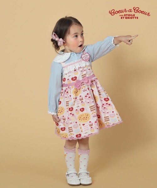 coeur a ブラウス シャツ 「Etoile et Griotte×coeur coeur」タイ付き 