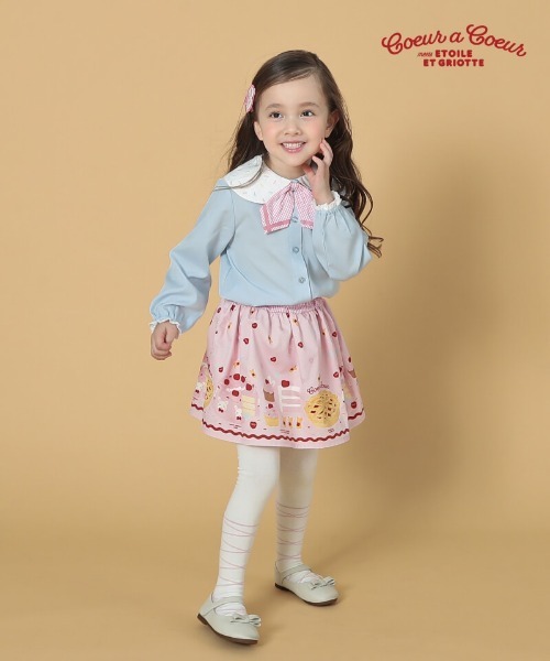 coeur a ブラウス シャツ 「Etoile et Griotte×coeur coeur」タイ付き 