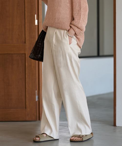 FRAMeWORK（フレームワーク） パンツ 40 ホワイト×ホワイト レディース