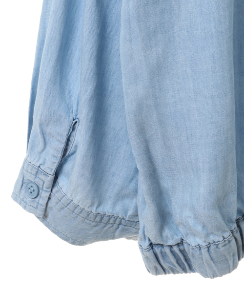 「SOFFITTO」 ジップアップブルゾン FREE サックスブルー レディース_画像5