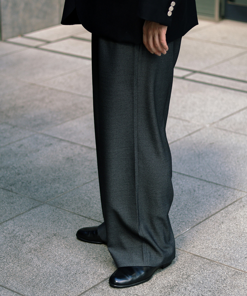 m's braque ワイドスラックス EDIFICE（エディフィス） スラックス m's braque (エムズ ブラック