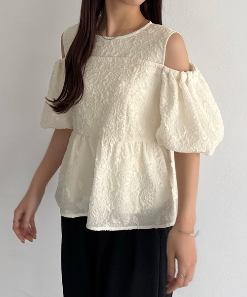 「callautia」 半袖ブラウス SMALL アイボリー レディース_画像5