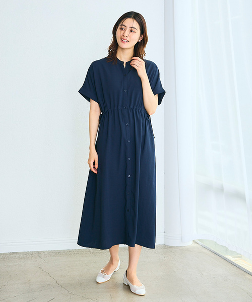 「Rosemadame」 半袖ワンピース LL ネイビー レディース_画像8