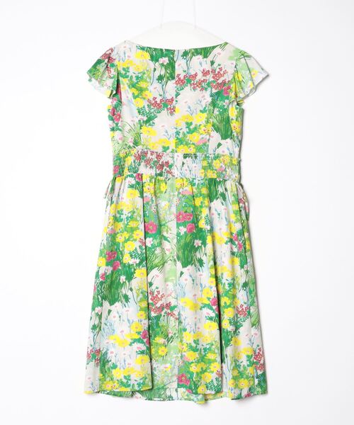 美品✨トッカ ワンピース 花柄 プリーツ ひざ丈 半袖 4サイズ L 美品