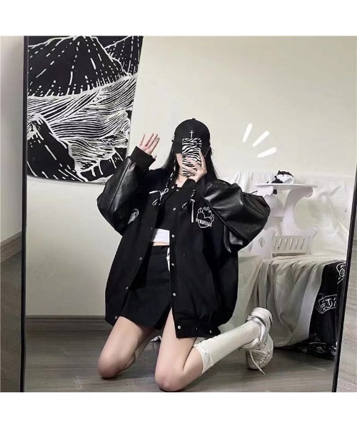 「DEVICE」 スタジャン FREE ブラック レディース_画像4