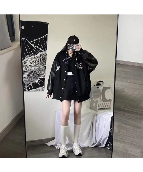 「DEVICE」 スタジャン FREE ブラック レディース_画像5