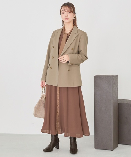 「Andemiu」 長袖ワンピース FREE グレー レディース_画像4