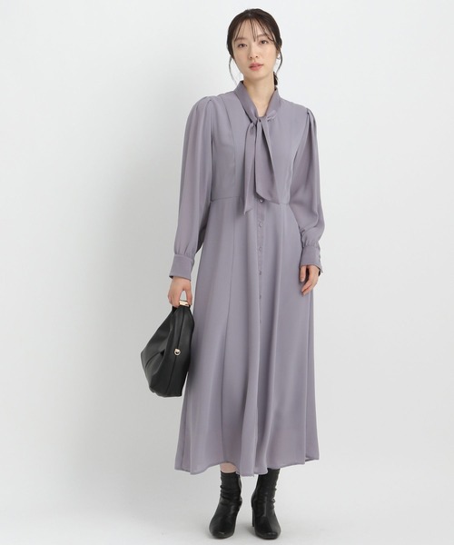 「Andemiu」 長袖ワンピース FREE グレー レディース_画像8