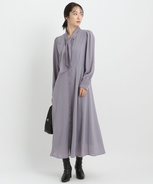 「Andemiu」 長袖ワンピース FREE グレー レディース_画像9