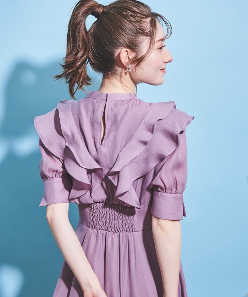 「NOELA」 半袖ワンピース M ライトグリーン レディース_画像6