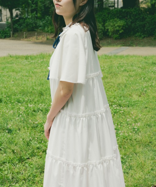 「kutir」 半袖ワンピース LARGE ブラック レディース_画像5