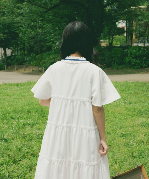 「kutir」 半袖ワンピース LARGE ブラック レディース_画像6