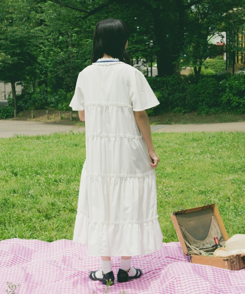 「kutir」 半袖ワンピース LARGE ブラック レディース_画像7