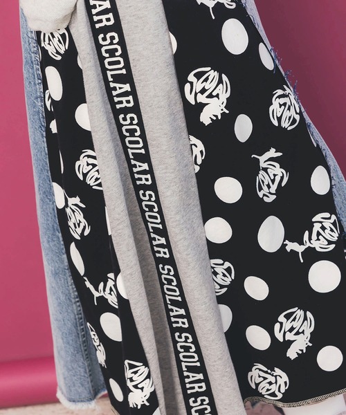 ScoLar（スカラー） デニムスカート 153717：スカラーリメイク風 異