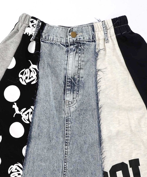 ScoLar（スカラー） デニムスカート 153717：スカラーリメイク風 異