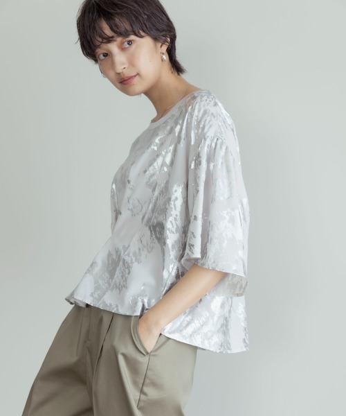「Eimee Law」 半袖ブラウス 38 アイボリー レディース_画像5