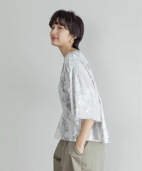 「Eimee Law」 半袖ブラウス 38 アイボリー レディース_画像6