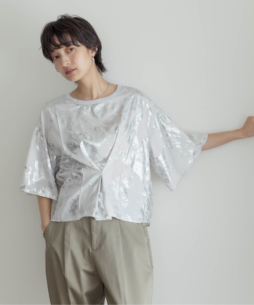 「Eimee Law」 半袖ブラウス 38 アイボリー レディース_画像8