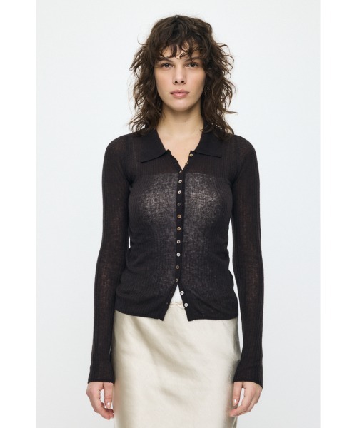 moussy sheer rib セーター moussy - moussy sheer rib セーターの通販 by myk's shop｜マウジー