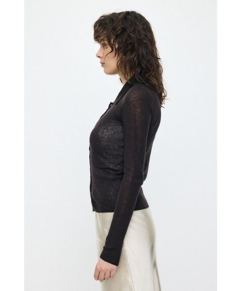moussy sheer rib セーター moussy - moussy sheer rib セーターの通販 by myk's shop｜マウジー