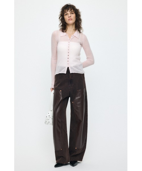 moussy sheer rib セーター MOUSSY | SHEER RIB カーディガン (カーディガン ) |SHEL'TTER WEBSTORE