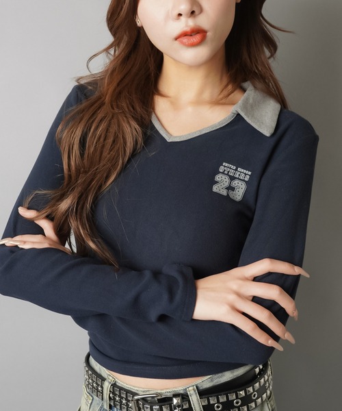 SPINNS（スピンズ） tシャツ 抜け感スポーティで今っぽスキッパー