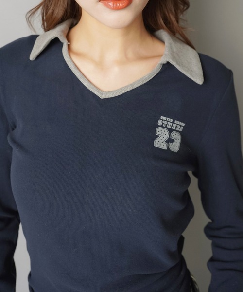 SPINNS（スピンズ） tシャツ 抜け感スポーティで今っぽスキッパー