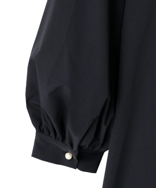 「JENNE」 長袖ワンピース LARGE ネイビー レディース_画像4